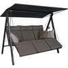 HOLLYWOODSCHAUKEL 210/160/145 cm  - Dunkelgrau/Anthrazit, Basics, Textil/Metall (210/160/145cm) - Boxxx