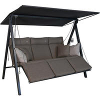 HOLLYWOODSCHAUKEL 210/160/145 cm  - Dunkelgrau/Anthrazit, Basics, Textil/Metall (210/160/145cm) - Boxxx