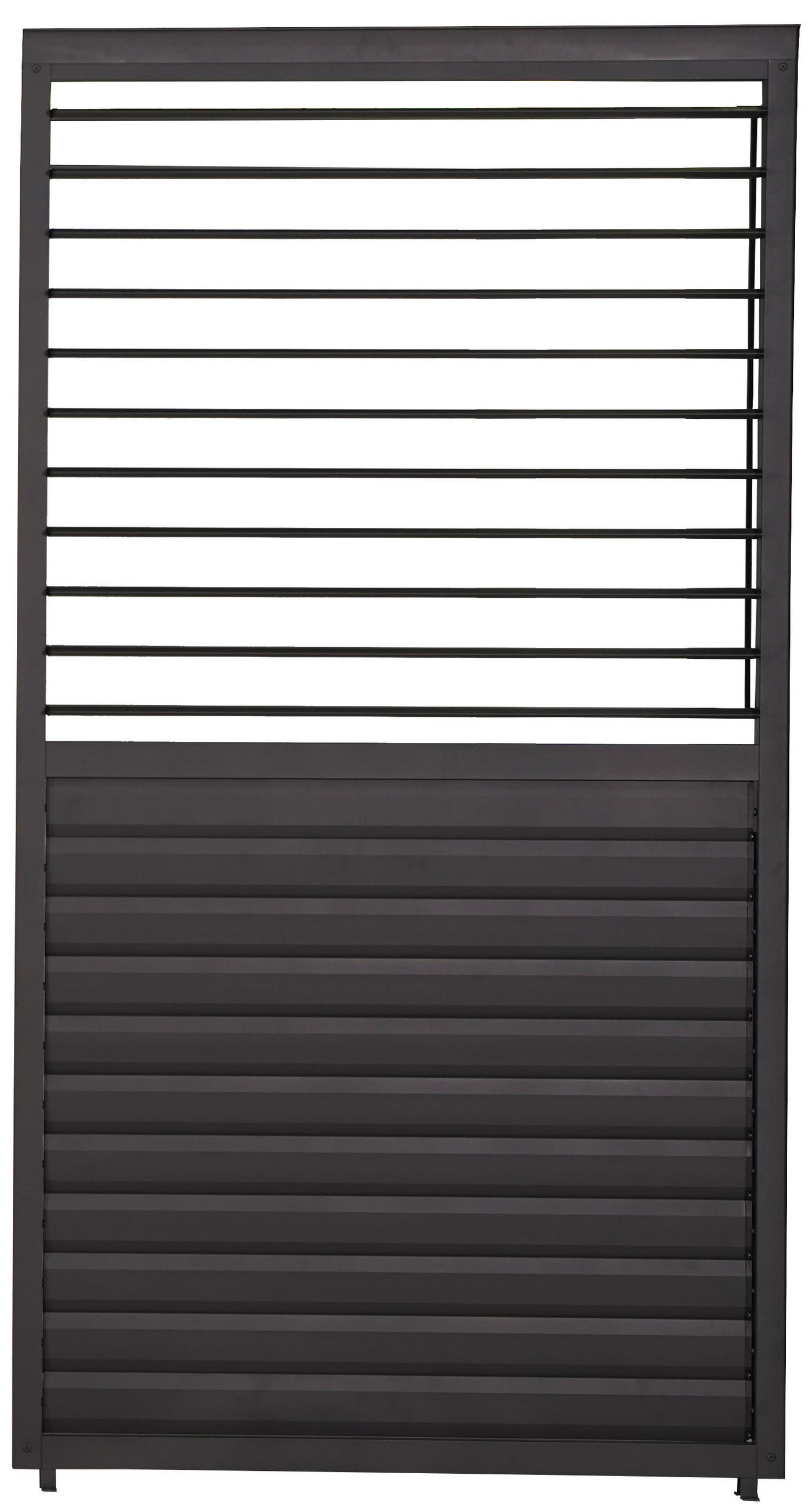 LAMELLENTEIL DELUXE/CLASSIC Aluminium  - Anthrazit, MODERN, Metall (123/240/10cm) - Gardenson