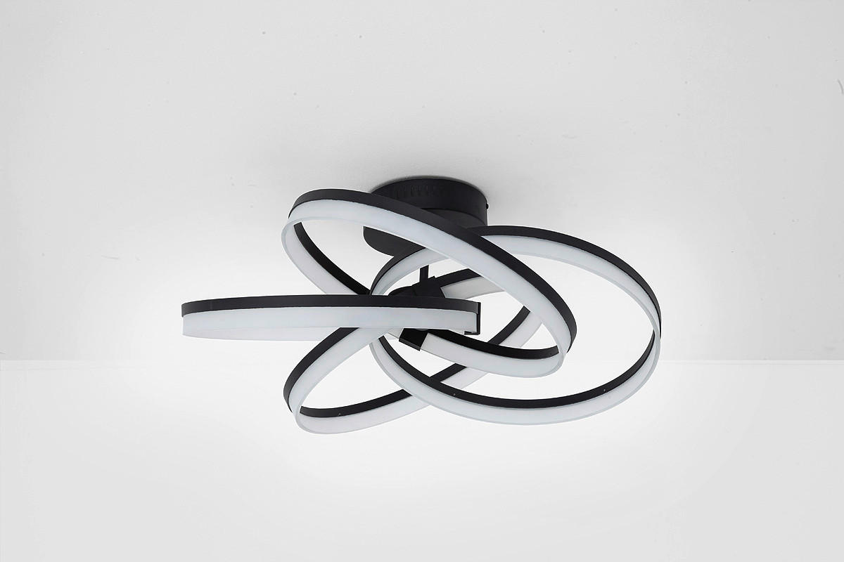 LED-DECKENLEUCHTE 65/27 cm   - Schwarz, Basics, Kunststoff (65/27cm) - Schöner Wohnen