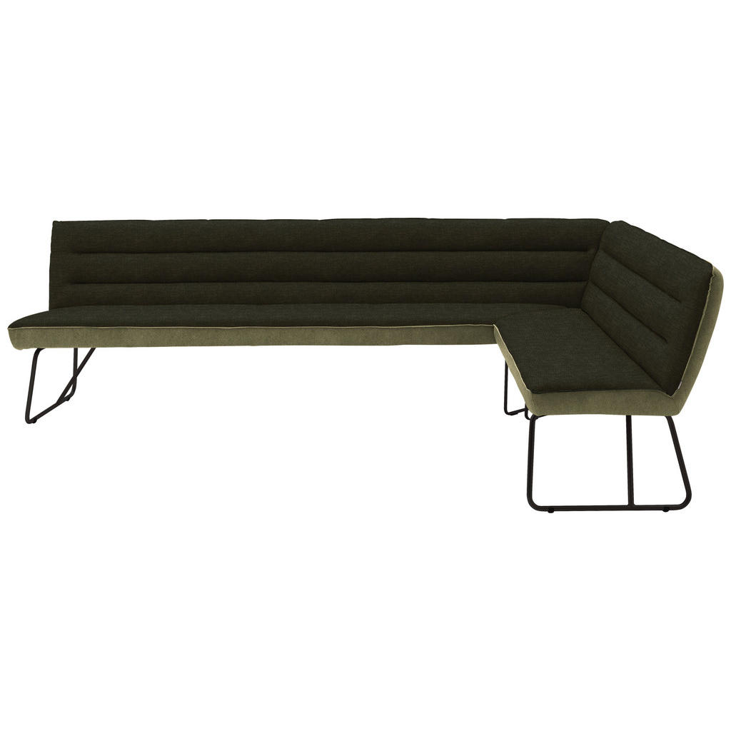 Thumbnail - Dieter Knoll Eckbank, Grün, Schwarz, Metall, Textil, 4-5-Sitzer, seitenverkehrt montierbar, Eckteil, L-Form, 284x184 cm,...