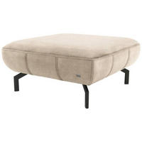 HOCKER Webstoff Beige  - Beige/Schwarz, Design, Textil/Metall (83/44/83cm) - LOOKS by W.Joop