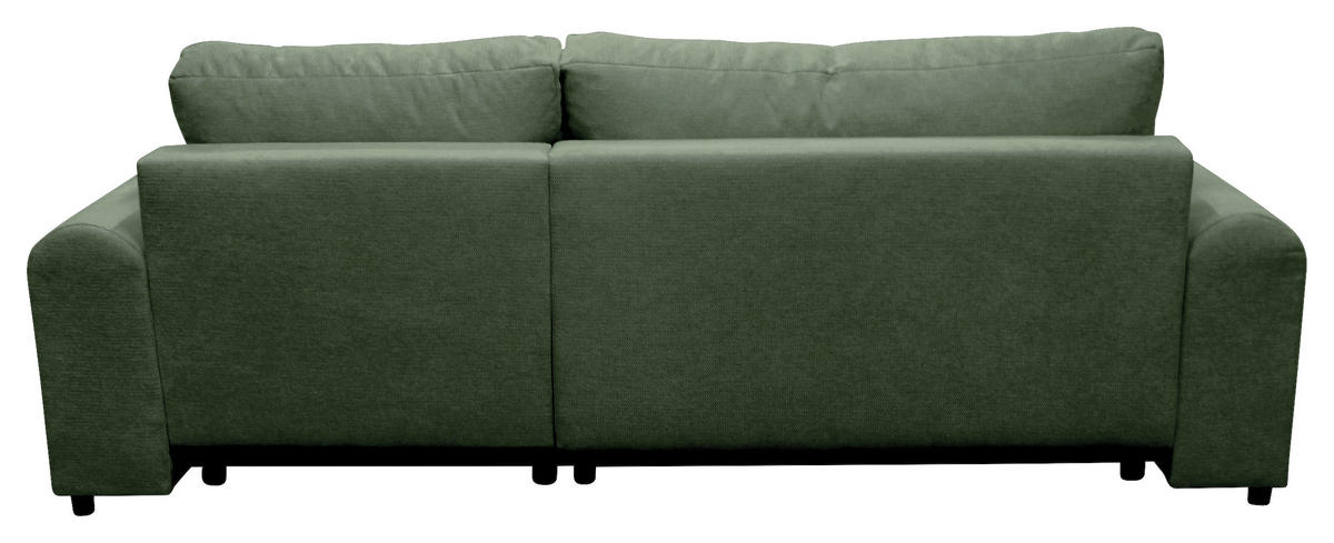 ECKSOFA in Struktur Grün  250/160 cm  - Schwarz/Grün, Design, Kunststoff/Textil (250/160cm) - MID.YOU