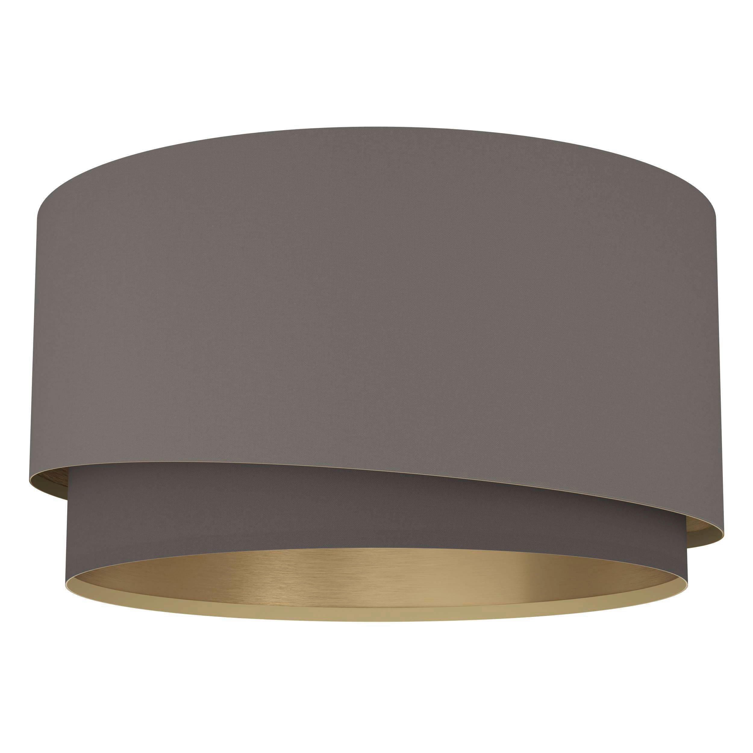 DECKENLEUCHTE 45/22 cm   - Messingfarben/Schwarz, Basics, Textil/Metall (45/22cm) - Eglo