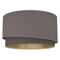 DECKENLEUCHTE 45/22 cm   - Messingfarben/Schwarz, Basics, Textil/Metall (45/22cm) - Eglo