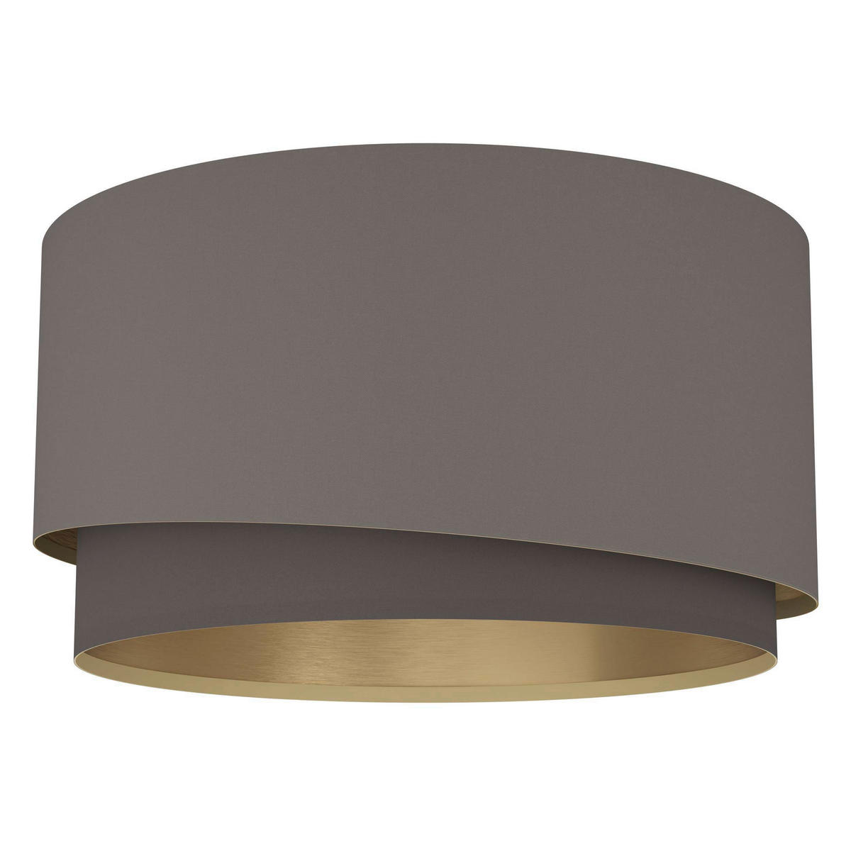 DECKENLEUCHTE 45/22 cm   - Messingfarben/Schwarz, Basics, Textil/Metall (45/22cm) - Eglo