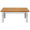COUCHTISCH Kiefer massiv 120/78/46 cm rechteckig Weiß, Bernsteinfarben  - Bernsteinfarben/Weiß, ROMANTIK / LANDHAUS, Holz (120/78/46cm) - Boxxx