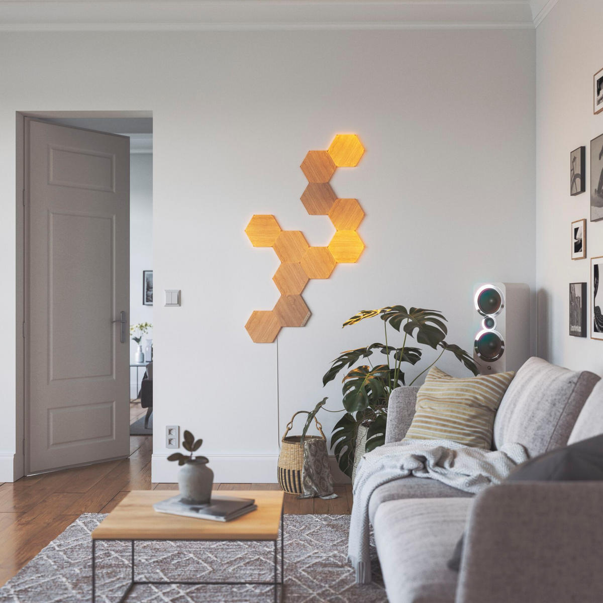 NANOLEAF HEXAGONS 13ER NANOLEAF WOOD LOOK HEXAGONS 23/0,6/20 cm   - Braun/Naturfarben, Basics, Kunststoff (23/0,6/20cm)