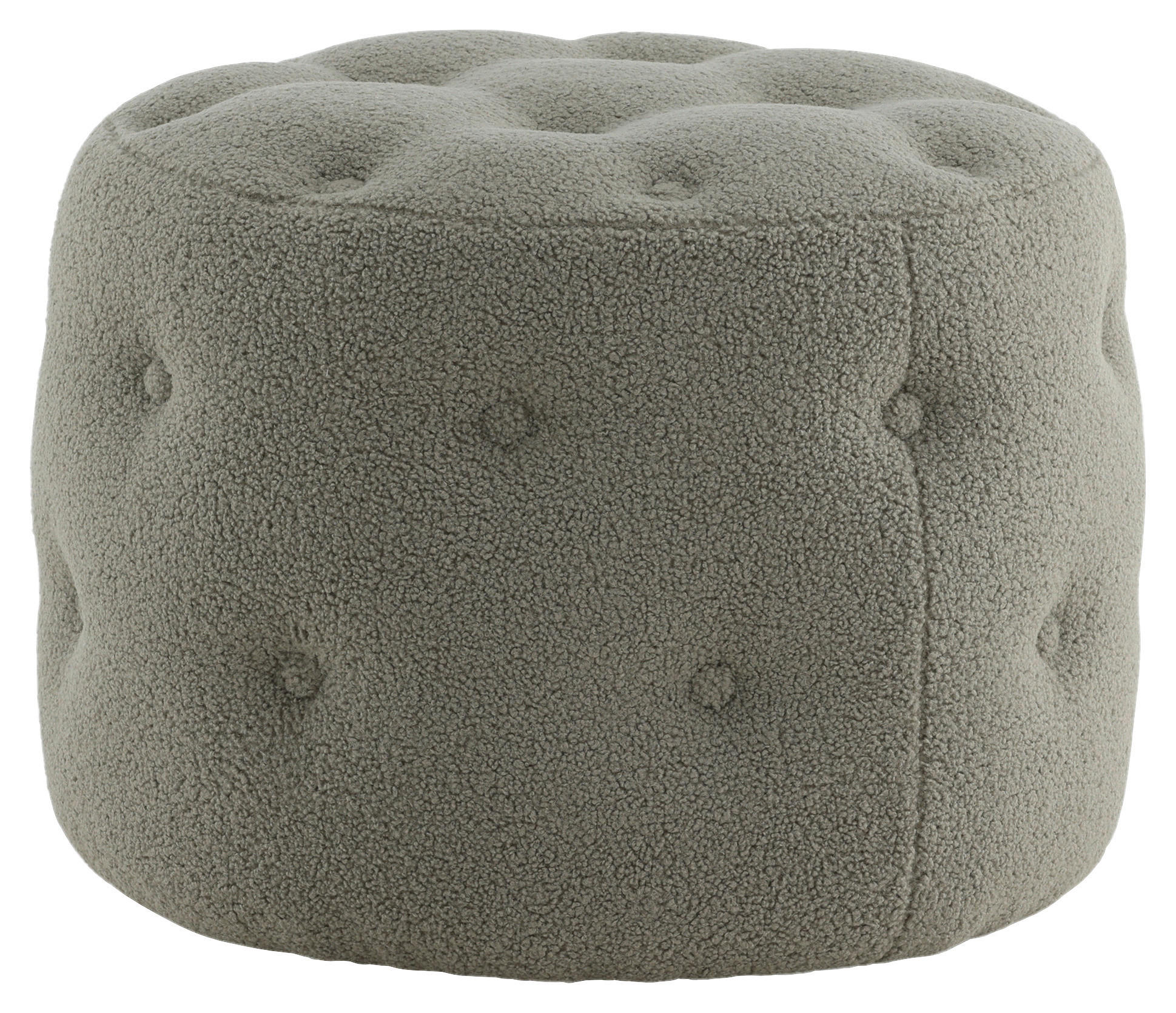 POUF in Greige Textil Greige  - Greige, Design, Textil (55/44/55cm) - Livetastic