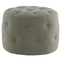 POUF in Greige Textil Greige  - Greige, Design, Textil (55/44/55cm) - Livetastic
