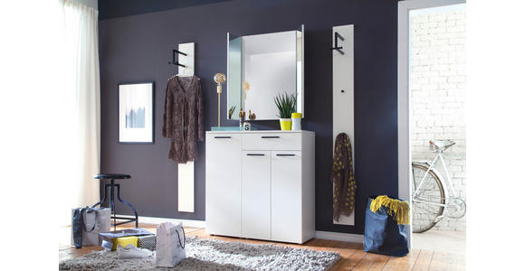 GARDEROBE 4-teilig in 160/200/38 cm - Weiß, KONVENTIONELL, Holzwerkstoff (160/200/38cm) - Moderano