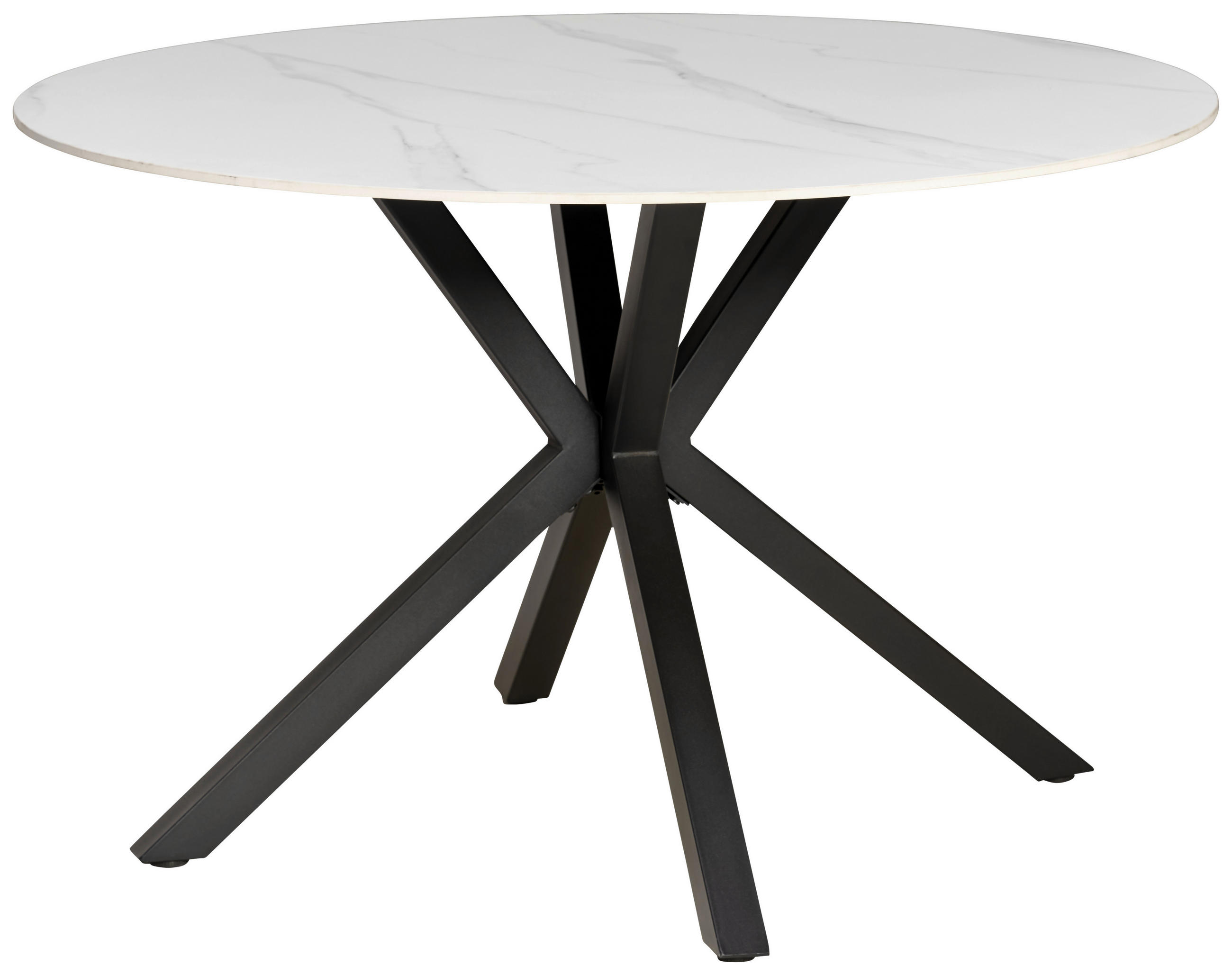 ESSTISCH in Metall, Keramik  - Schwarz/Weiß, LIFESTYLE, Keramik/Metall (118/76/118cm) - MID.YOU