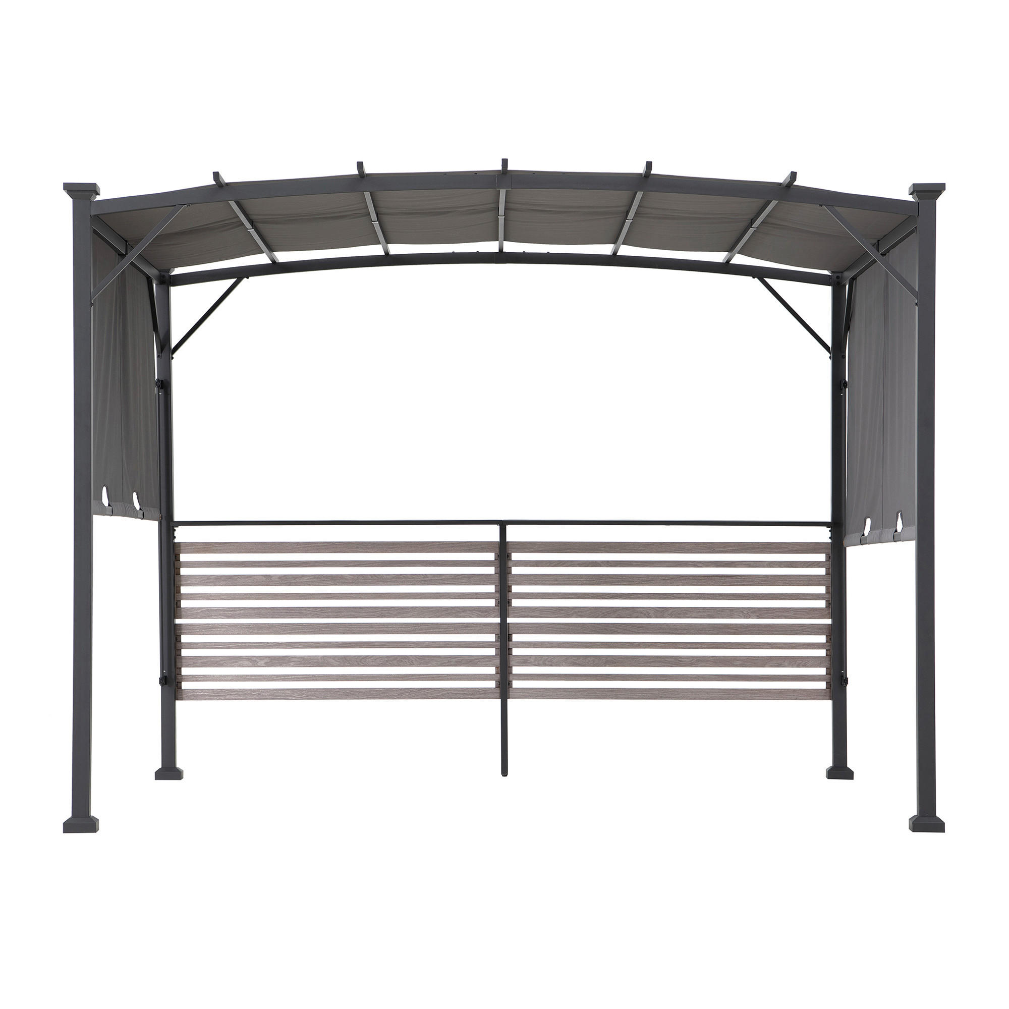 PERGOLA 300/227/270 cm Stahl  - Anthrazit/Grau, Basics, Textil/Metall (300/227/270cm) - Modante