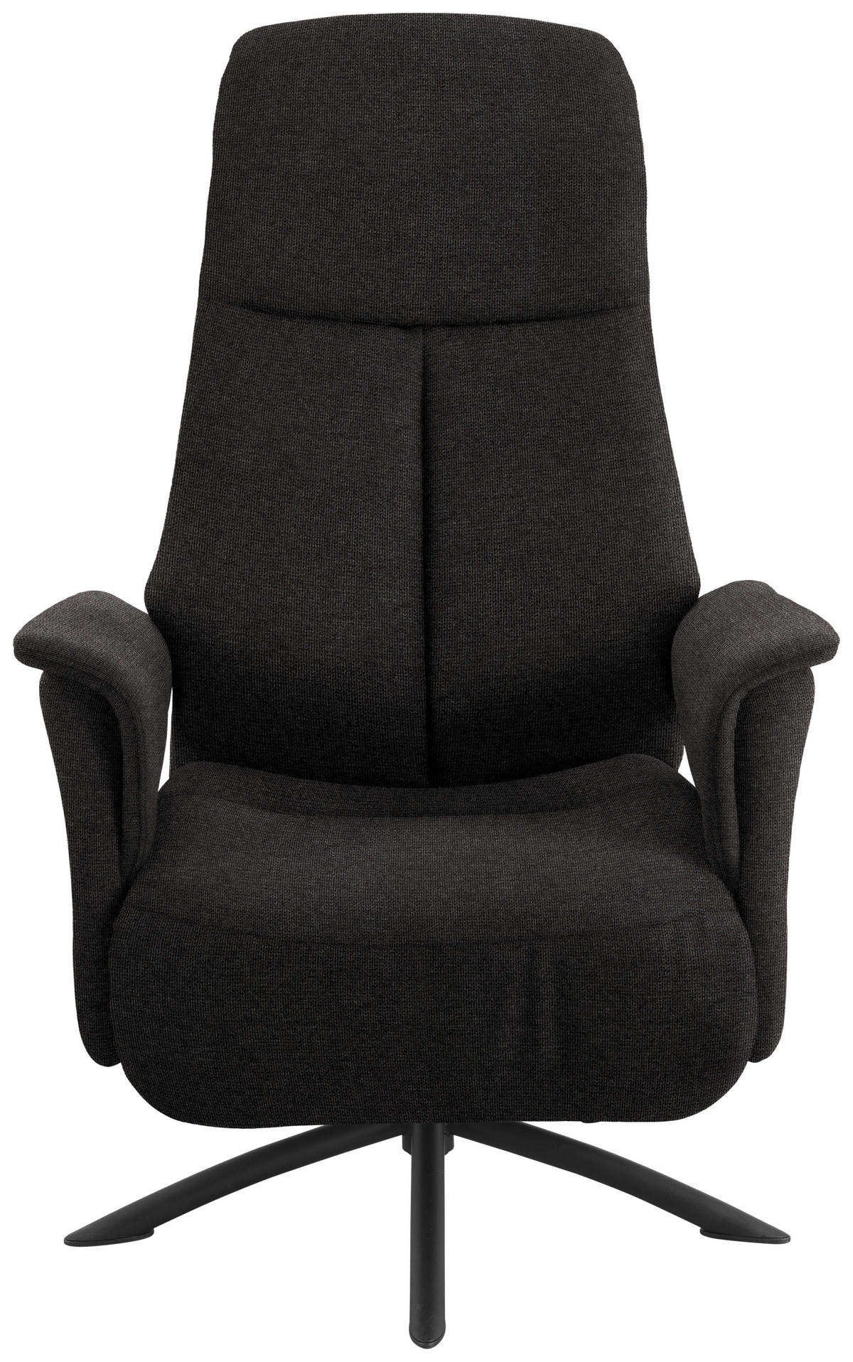 RELAXSESSEL in Textil Anthrazit  - Anthrazit/Schwarz, Design, Textil/Metall (73/108/86cm) - Welnova