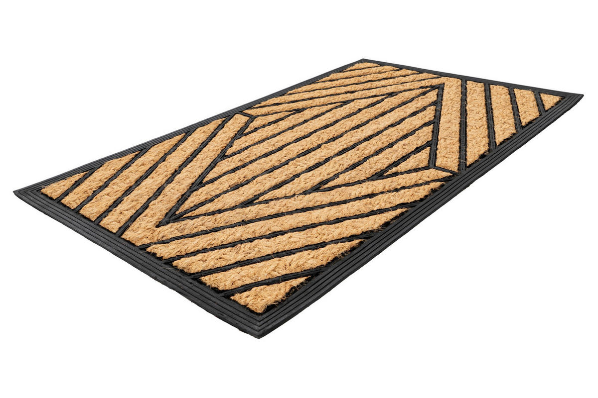 DVEŘNÍ ROHOŽKA, 45/75 cm světle hnědá - světle hnědá, Basics, textil/plast (45/75cm) - Kayoom