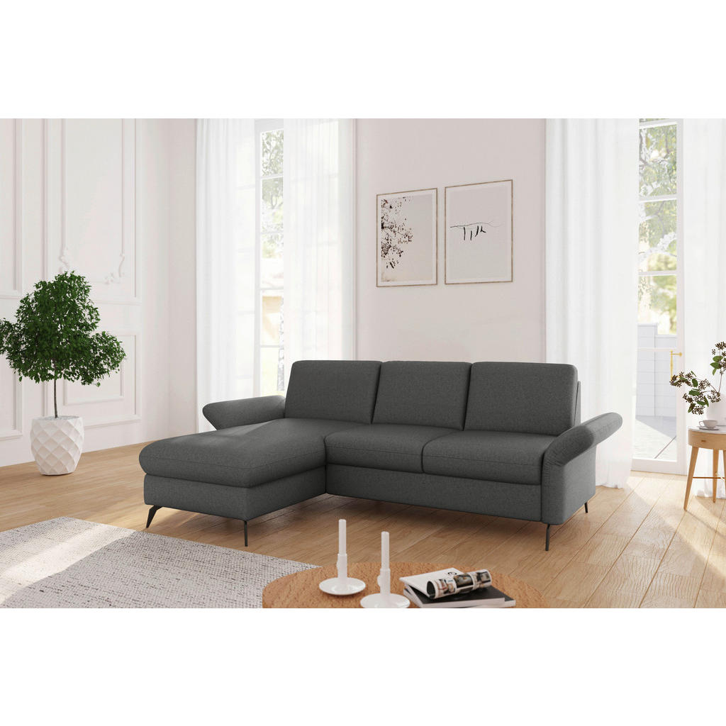 Sit & More ROHOVÁ SEDAČKA, textil, tmavosivá