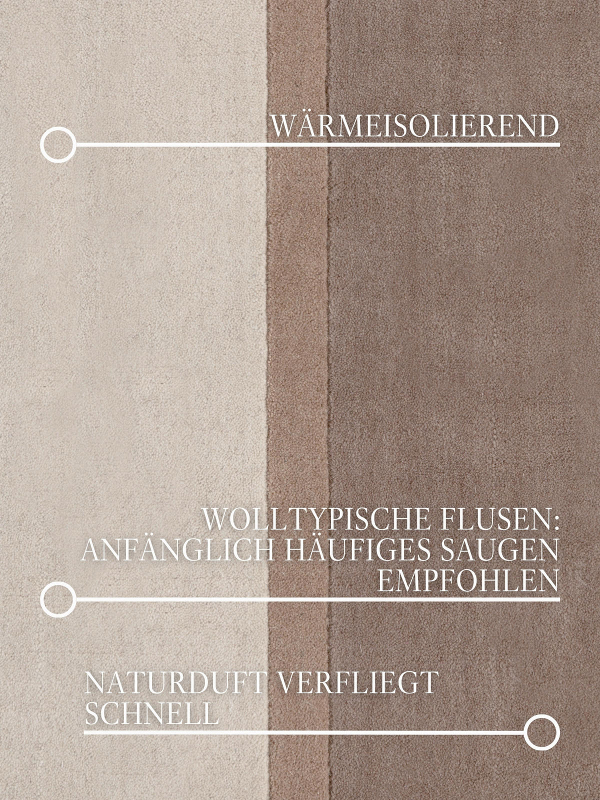 WOLLTEPPICH Wohnzimmer 200/290 cm Kollektion 1888 Rowan Braun, Creme rechteckig  - Creme/Braun, Basics, Textil (200/290cm) - Villeroy & Boch