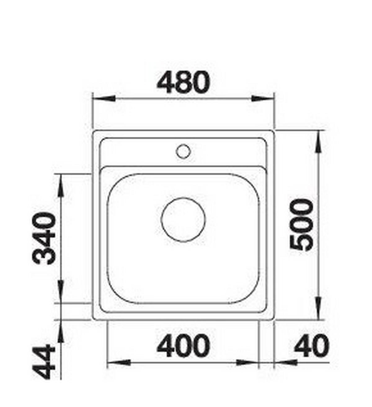 SPÜLE 525322  - Edelstahlfarben, Basics, Metall (48/15,8/50cm) - Blanco