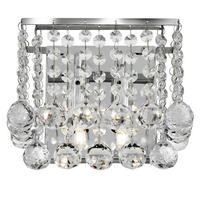 KRISTALL-WANDLEUCHTE Hanna 20/18/20 cm   - Klar/Chromfarben, Design, Glas/Metall (20/18/20cm) - Searchlight