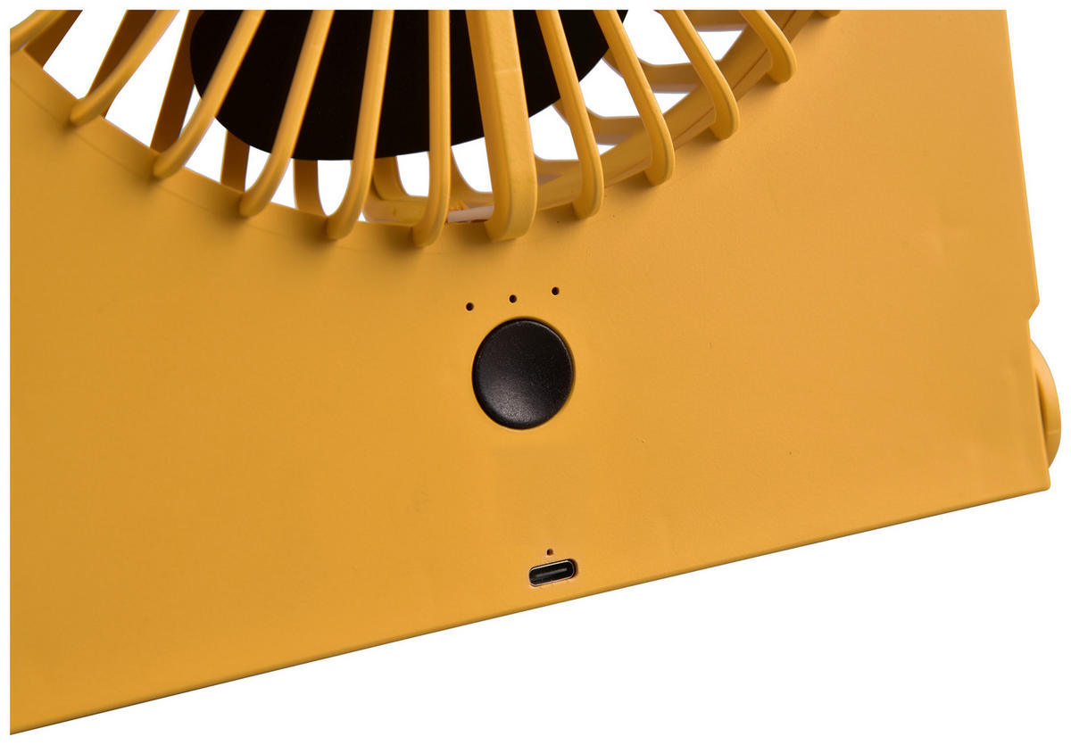 TISCHVENTILATOR - Gelb, Basics, Kunststoff (19/10,5/23cm) - Mican