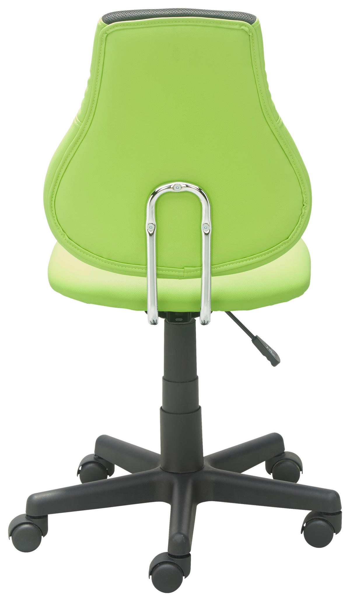 OTOČNÁ ŽIDLE PRO MLÁDEŽ, vzhled kůže, síťovina, šedá, zelená - šedá/černá, Konvenční, kov/textil (42/80-90/50cm) - Carryhome
