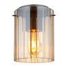 DECKENLEUCHTE  18/23 cm    - Dunkelgrau/Bernsteinfarben, Basics, Glas/Metall (18/23cm) - Globo