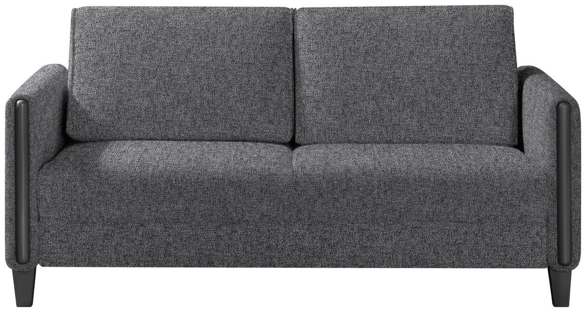 SCHLAFSOFA in Holz, Textil Grau, Schwarz  - Schwarz/Grau, Design, Holz/Textil (174/88/104cm) - Niels Andersson