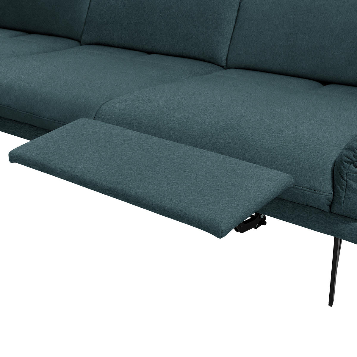 ECKSOFA Posh in Echtleder Petrol  173/308 cm  - Anthrazit/Petrol, Design, Leder/Metall (173/308cm) - Joop!