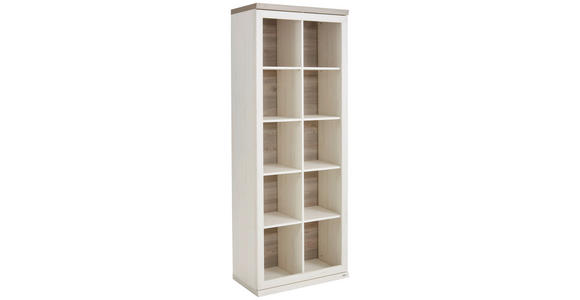 REGAL Weiß, Grau  - Weiß/Grau, MODERN, Holzwerkstoff (80/209/43cm) - Hom`in