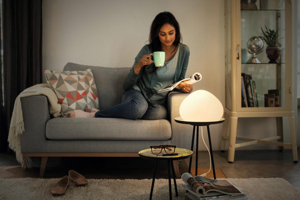 HUE WELLNER HUE WHITE AMBIENCE TISCHLEUCHTE 26,8/19,2 cm  - Weiß, Design, Glas (26,8/19,2cm) - Philips HUE