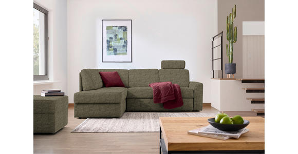 ECKSOFA in Webstoff Hellbraun  165/224 cm  - Hellbraun/Schwarz, KONVENTIONELL, Kunststoff/Textil (165/224cm) - Xora