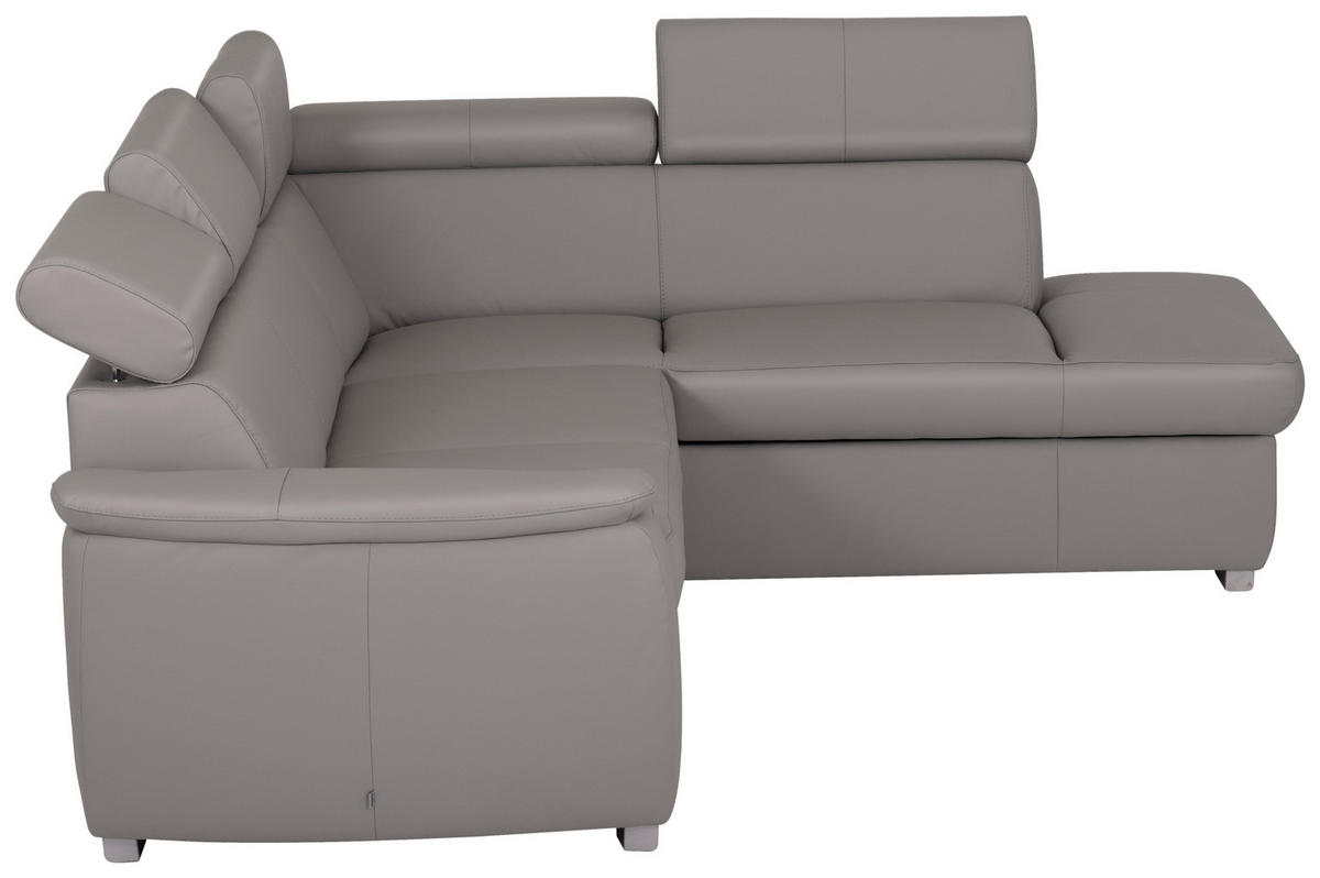 SEDACÍ SOUPRAVA, textil, kůže, platinová - barvy stříbra/platinová, dřevo/textil (262/211cm) - Celina Home