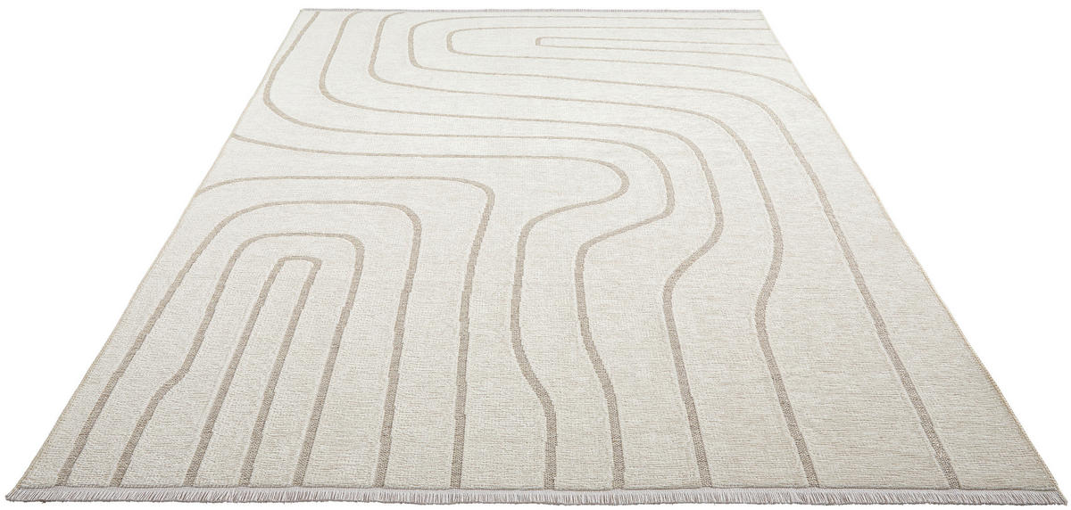 FLACHWEBETEPPICH  Wohnzimmer 160/230 cm Olivia Beige rechteckig  - Beige, LIFESTYLE, Textil (160/230cm) - Novel