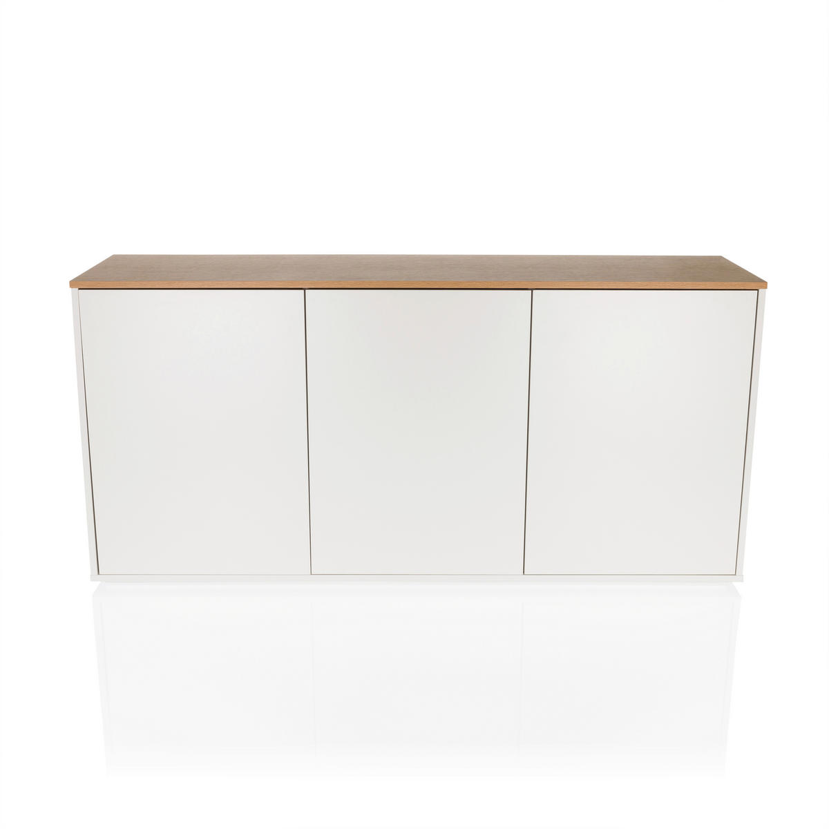 SIDEBOARD  in 160/76/40 cm  - Eichefarben/Weiß, MODERN, Holzwerkstoff (160/76/40cm) - MID.YOU