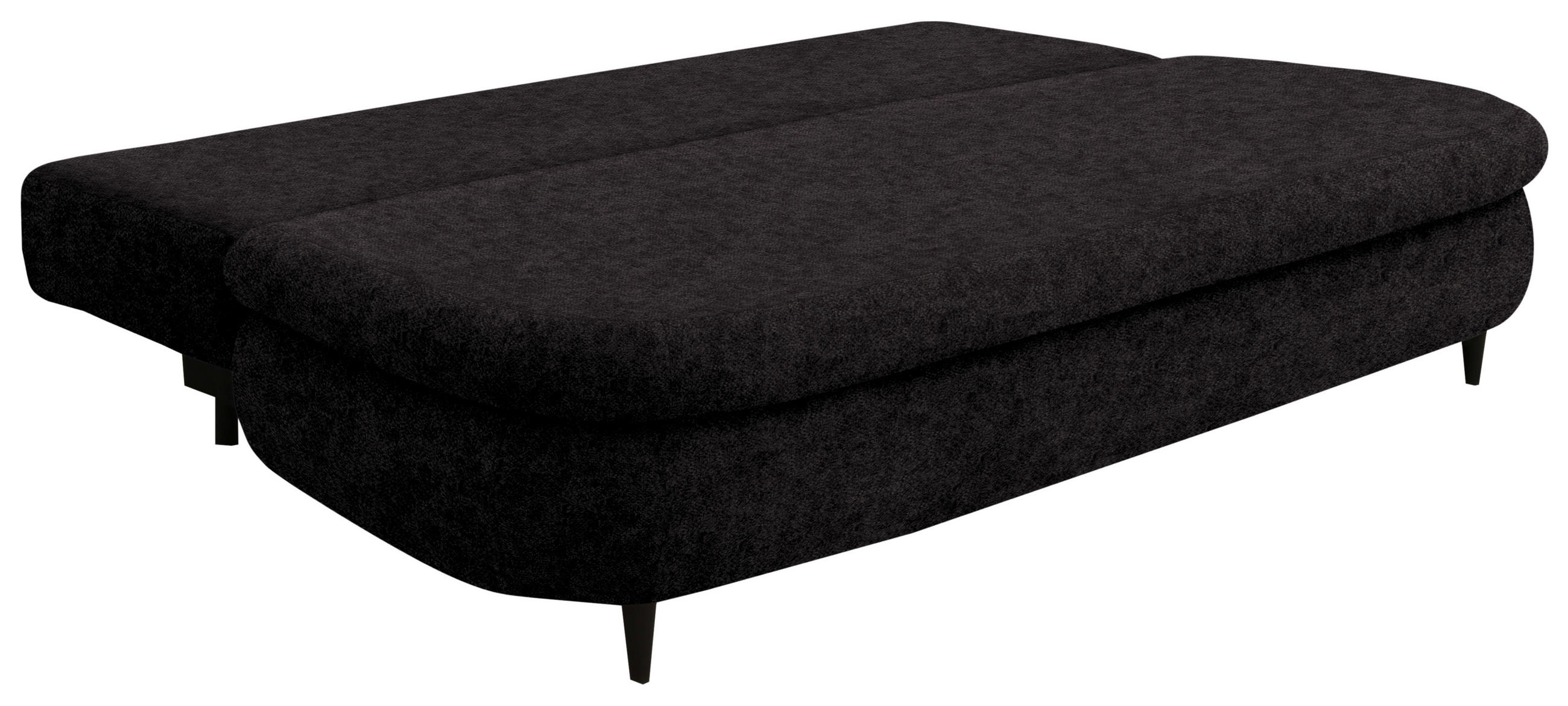 SCHLAFSOFA in Velours Dunkelbraun  - Dunkelbraun/Schwarz, Design, Holz/Textil (213/89/105cm) - Novel