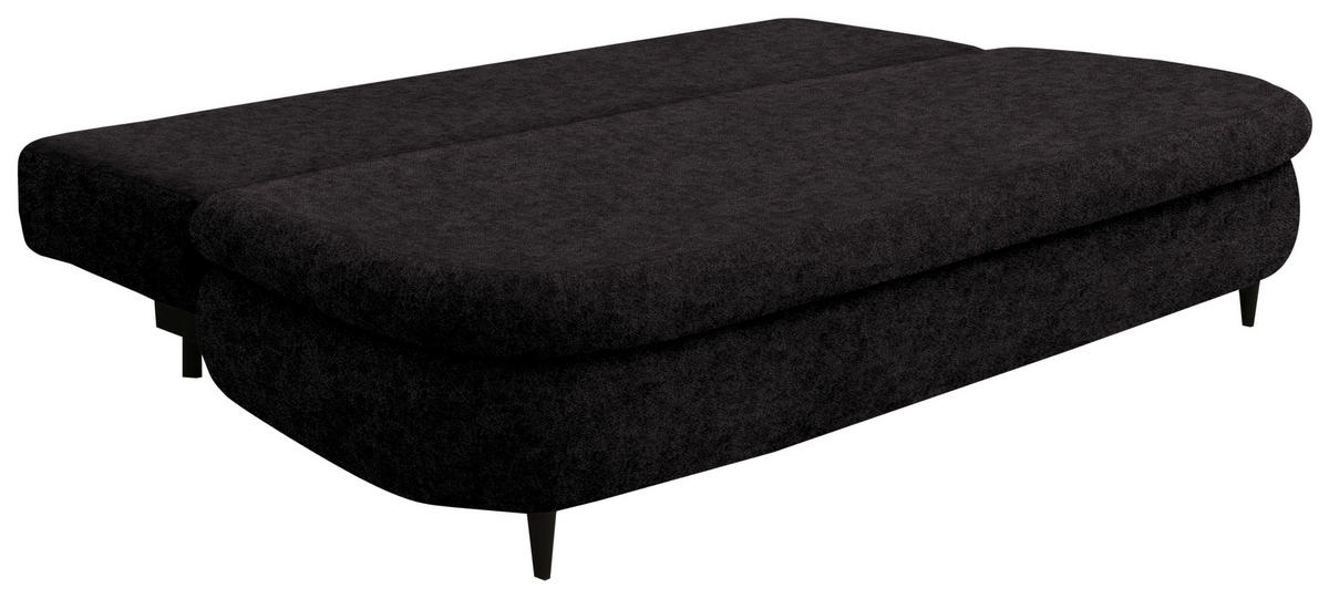 SCHLAFSOFA in Velours Dunkelbraun  - Dunkelbraun/Schwarz, Design, Holz/Textil (213/89/105cm) - Novel