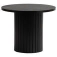 BEISTELLTISCH 50/50/40 cm Eiche furniert Schwarz rund - Schwarz, Design, Holz/Holzwerkstoff (50/50/40cm) - Xora