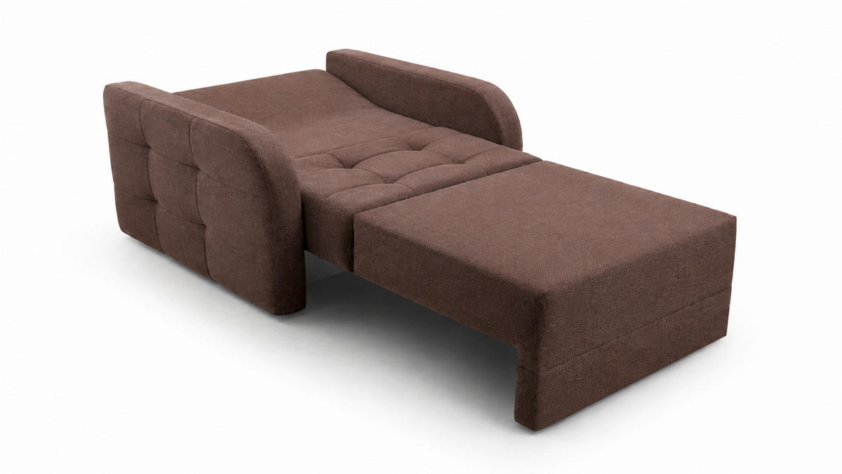 SCHLAFSESSEL ARIZONA 80 Braun  inkl.  - Schwarz/Braun, Design, Kunststoff/Textil (100/90/101cm) - MID.YOU
