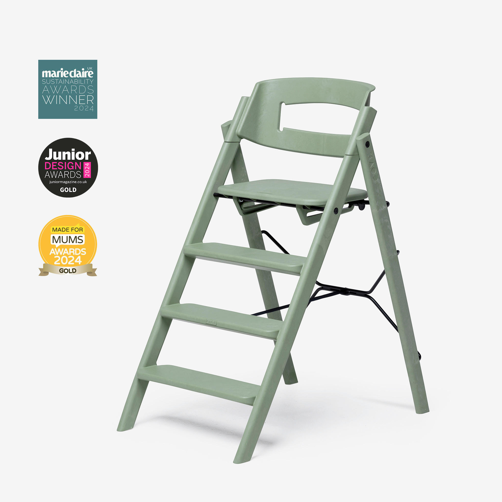 HRANILICA  KAOS Klapp High Chair  - zelena, Osnovno, plastika (45,5/60/81cm)