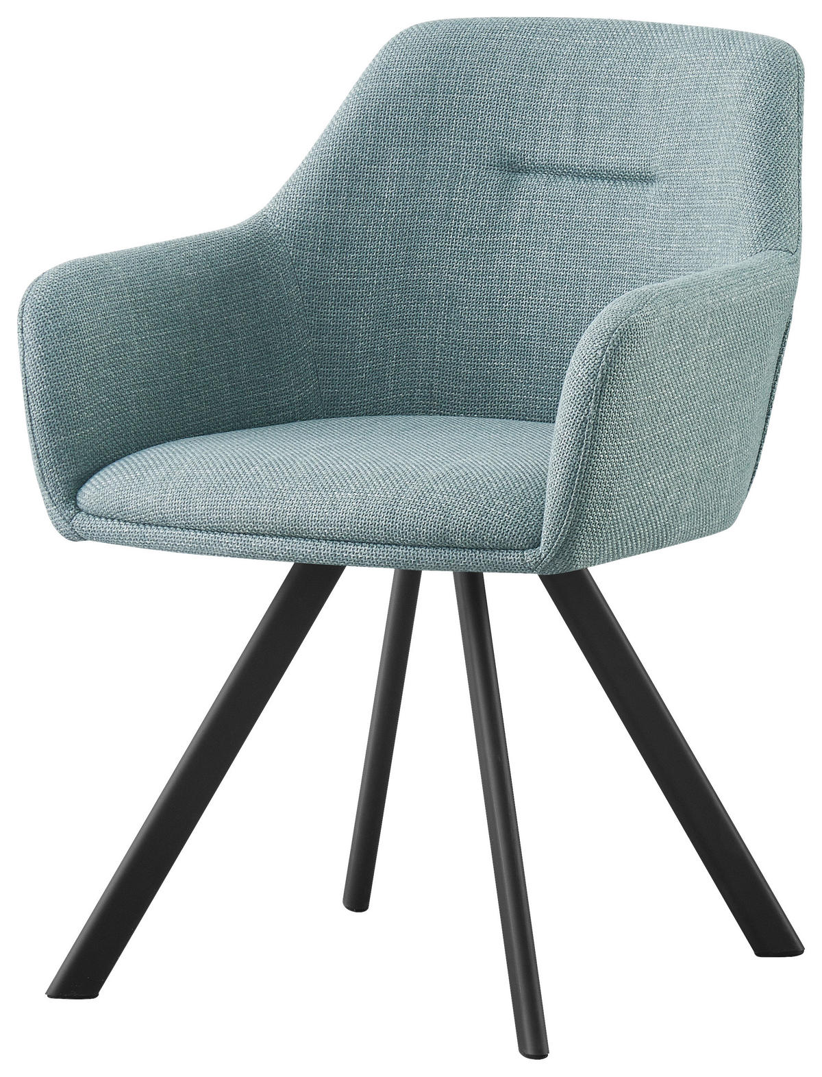 ŽIDLE S PODRUČKAMI, železo, tkaná látka, černá, jadeitově zelená - černá/jadeitově zelená, Design, kov/textil (58,5/78,5/60cm) - Hom`in