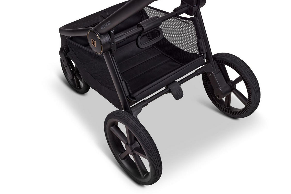 KOMBIKINDERWAGEN  Resea Fold  sand  - Sandfarben/Schwarz, Basics, Textil/Metall (116/57/94cm) - Moon