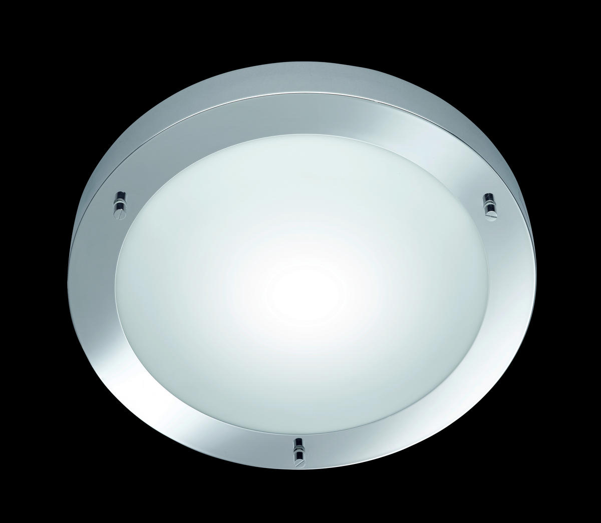 BADEZIMMER-DECKENLEUCHTE 31,5/8,0 cm   - Chromfarben/Weiß, Basics, Glas/Metall (31,5/8,0cm) - Trio Leuchten