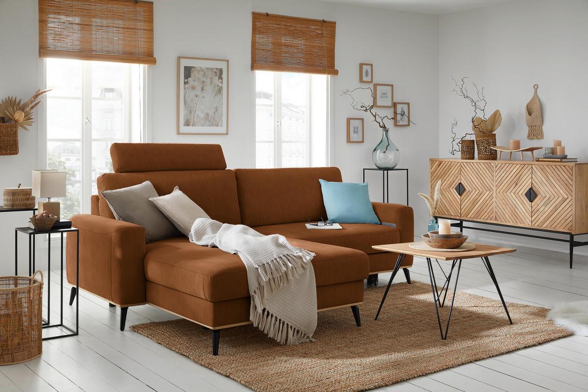 KOPFSTÜTZE Chenille, Cord  - Rostfarben, Konventionell, Textil (84/21/21cm) - MID.YOU