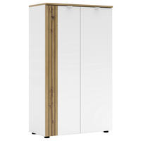 KOMMODE , 75/127/38 cm,  - Schwarz/Weiß, KONVENTIONELL, Holzwerkstoff/Metall (75/127/38cm) - Voleo