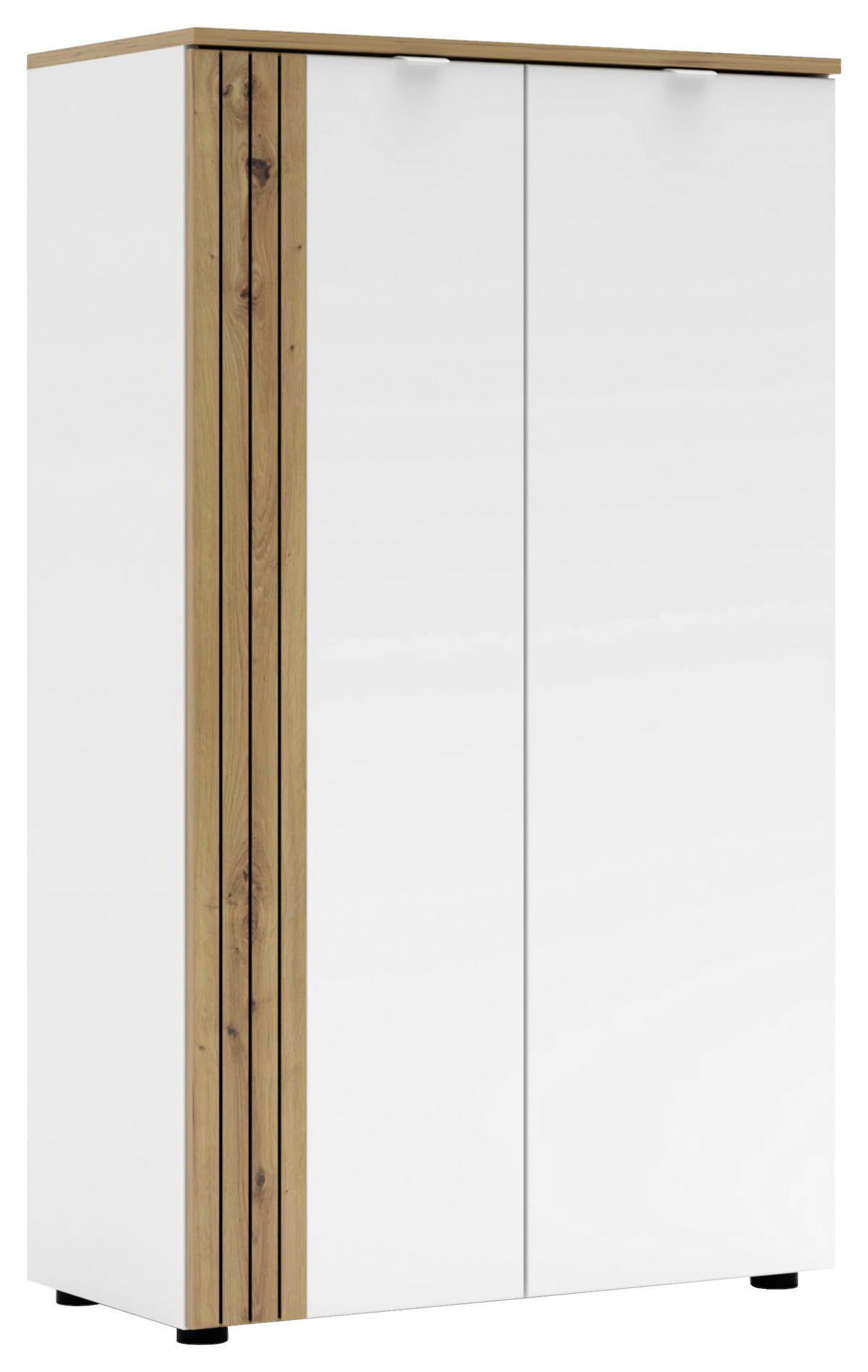 KOMMODE , 75/127/38 cm,  - Schwarz/Weiß, KONVENTIONELL, Holzwerkstoff/Metall (75/127/38cm) - Voleo