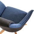 ARMLEHNSTUHL  in Flachgewebe  - Blau/Eichefarben, Design, Holz/Textil (62/84/56cm) - Landscape