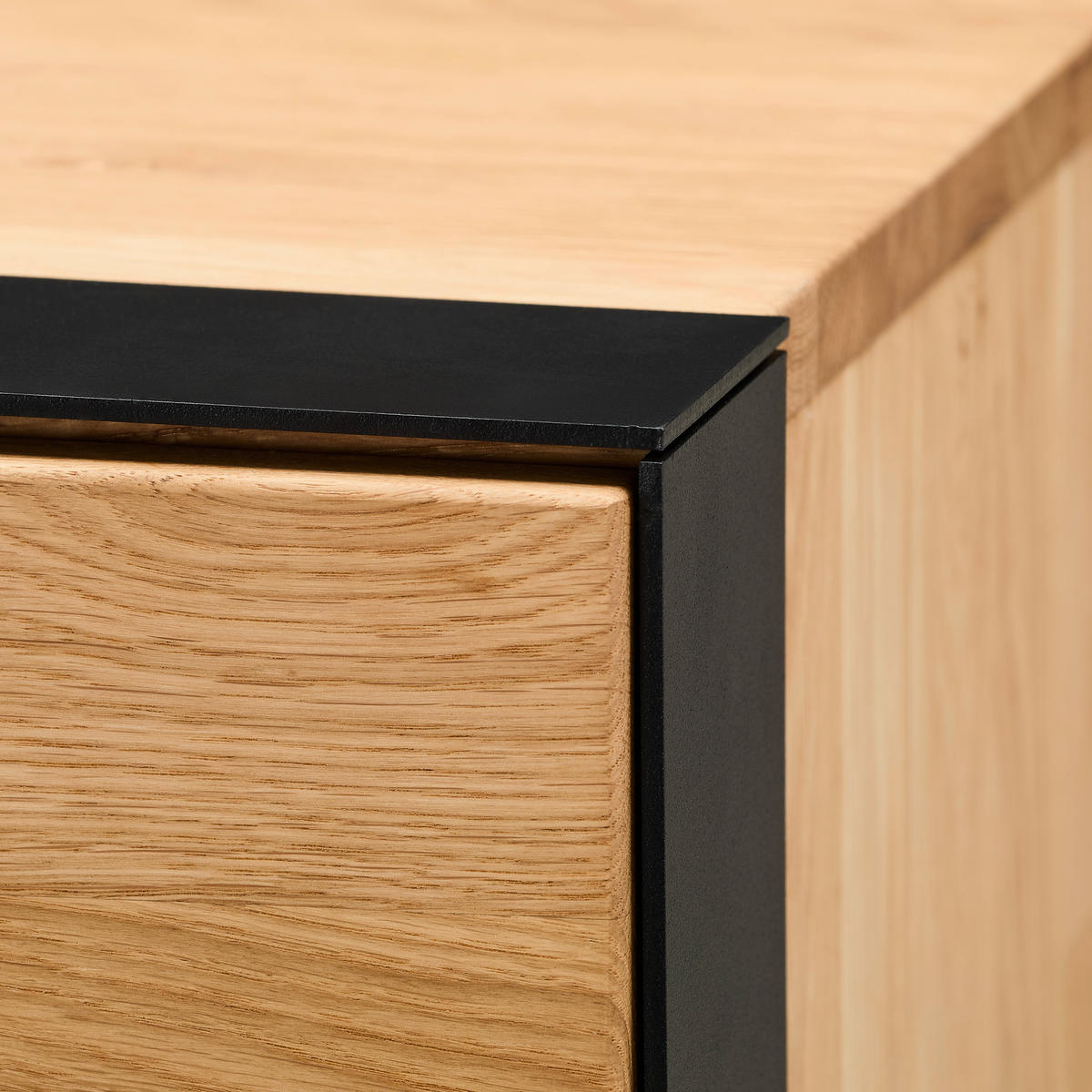 SIDEBOARD  in 181/80/42 cm  - Wildeiche/Schwarz, KONVENTIONELL, Holz/Holzwerkstoff (181/80/42cm) - Landscape