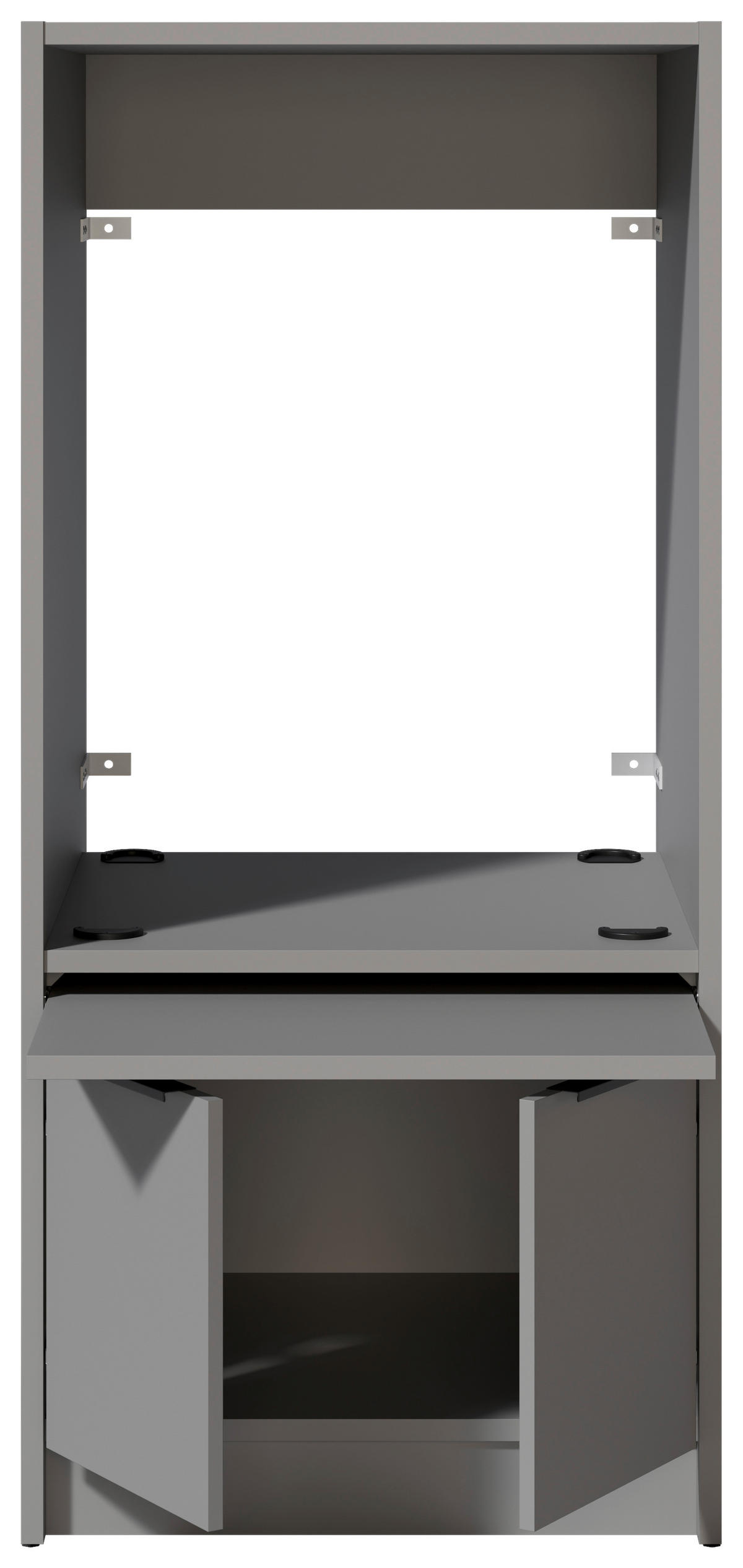 WASCHMASCHINENSCHRANK 70/150/68 cm  in Grau  - Schwarz/Grau, Basics, Holzwerkstoff/Kunststoff (70/150/68cm) - MID.YOU