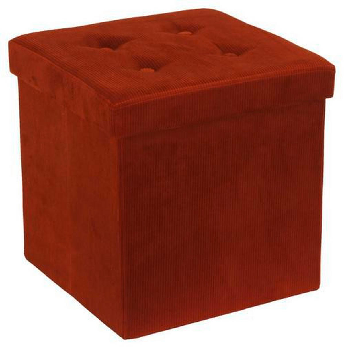 SITZBOX in Textil, Holzwerkstoff Kupferfarben  - Kupferfarben, Modern, Holzwerkstoff/Textil (38/38/38cm) - Carryhome