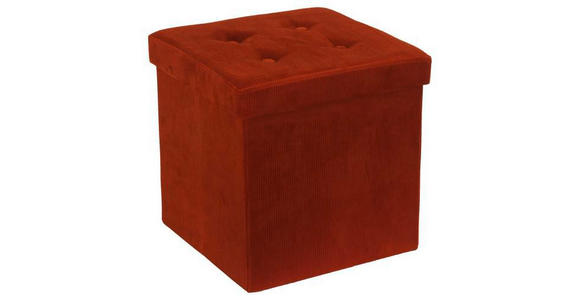 SITZBOX in Textil, Holzwerkstoff Kupferfarben  - Kupferfarben, MODERN, Holzwerkstoff/Textil (38/38/38cm) - Carryhome